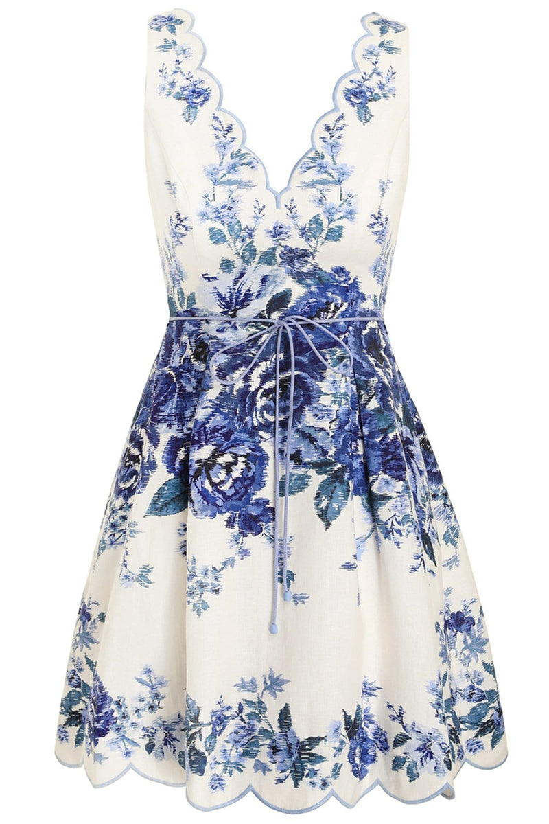 Zimmermann Aliane Scallop Mini Dress in ...